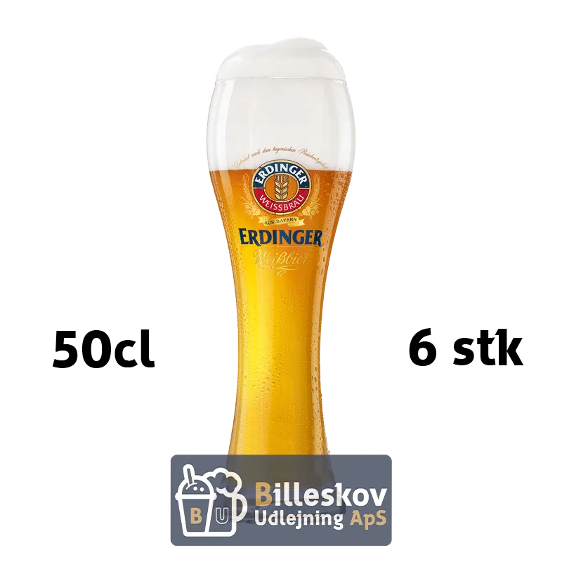 Erdinger glas 50 Cl. - 6 stk.