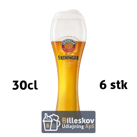 Erdinger glas 30 Cl. - 6 stk.