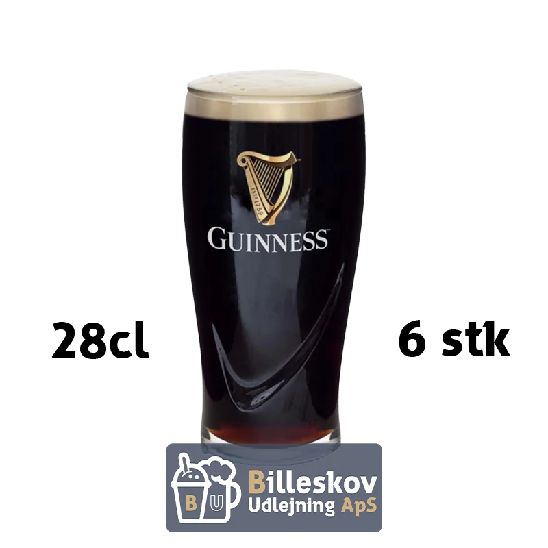 Guinness glas 28 cl. - 6 stk. Guinness glas 28 cl. - 6 stk.
