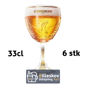 Grimbergen ølglas 33 Cl. - 6 stk.