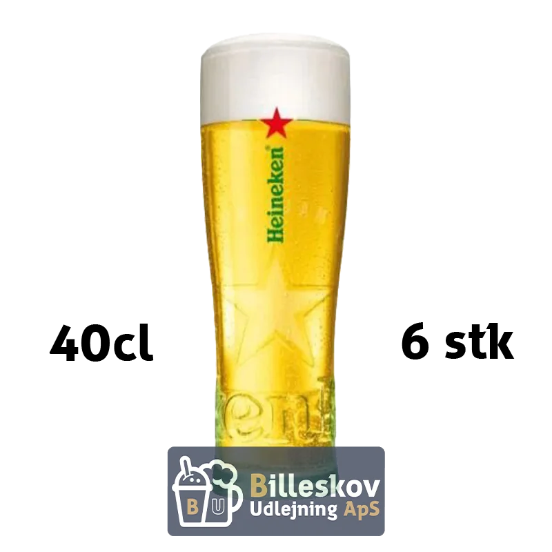 Heineken Recycled ølglas 40 cl. - 6 stk. Heineken Recycled ølglas 40 cl. - 6 stk.