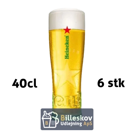 Heineken Recycled ølglas 40 cl. - 6 stk.