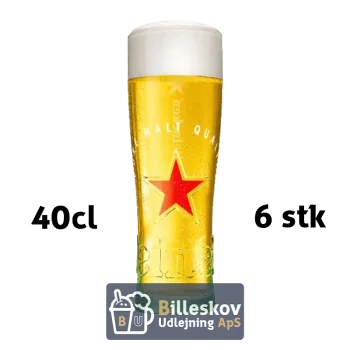 Heineken Recycled ølglas 40 cl. - 6 stk.