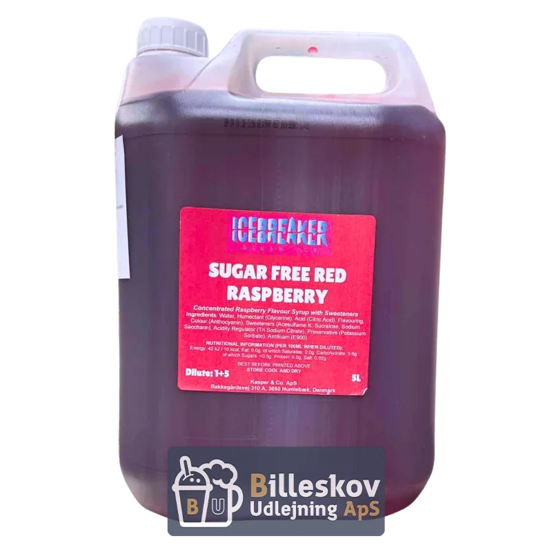Hindbær sukkerfri koncentrat - 5 ltr.